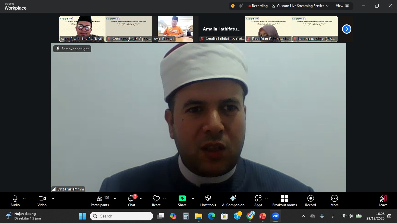 Webinar Hari Bahasa Arab: Kolaborasi BSA Lintas Kampus Perkuat Eksistensi Bahasa Arab di Era Global